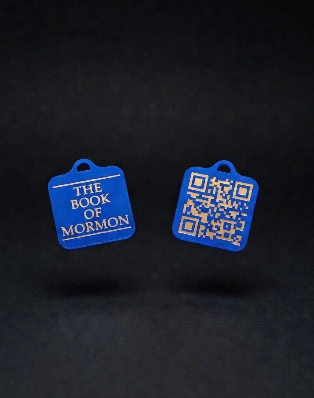 Book of Mormon QR code key fob